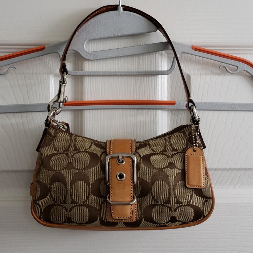 Coach Signature Jacquard Mini Hobo Purse